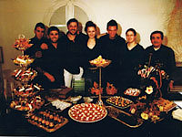 Gruppenfoto in Italien mit Auszubildender und deutschem Betriebsinhaber