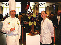 Kathleen mit ihrem deutschen Chef, Herrn Jochen Müller, Confiserie Michel